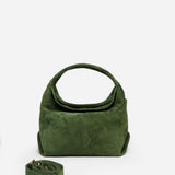 Mini Gala Velvet Green Suede Front
