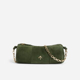 Cylinder Velvet Green Suede