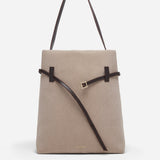 Tote du Jour Beige Canvas & Bitter Brown 