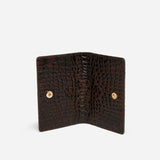Manu Cardholder Deep Brown Croc
