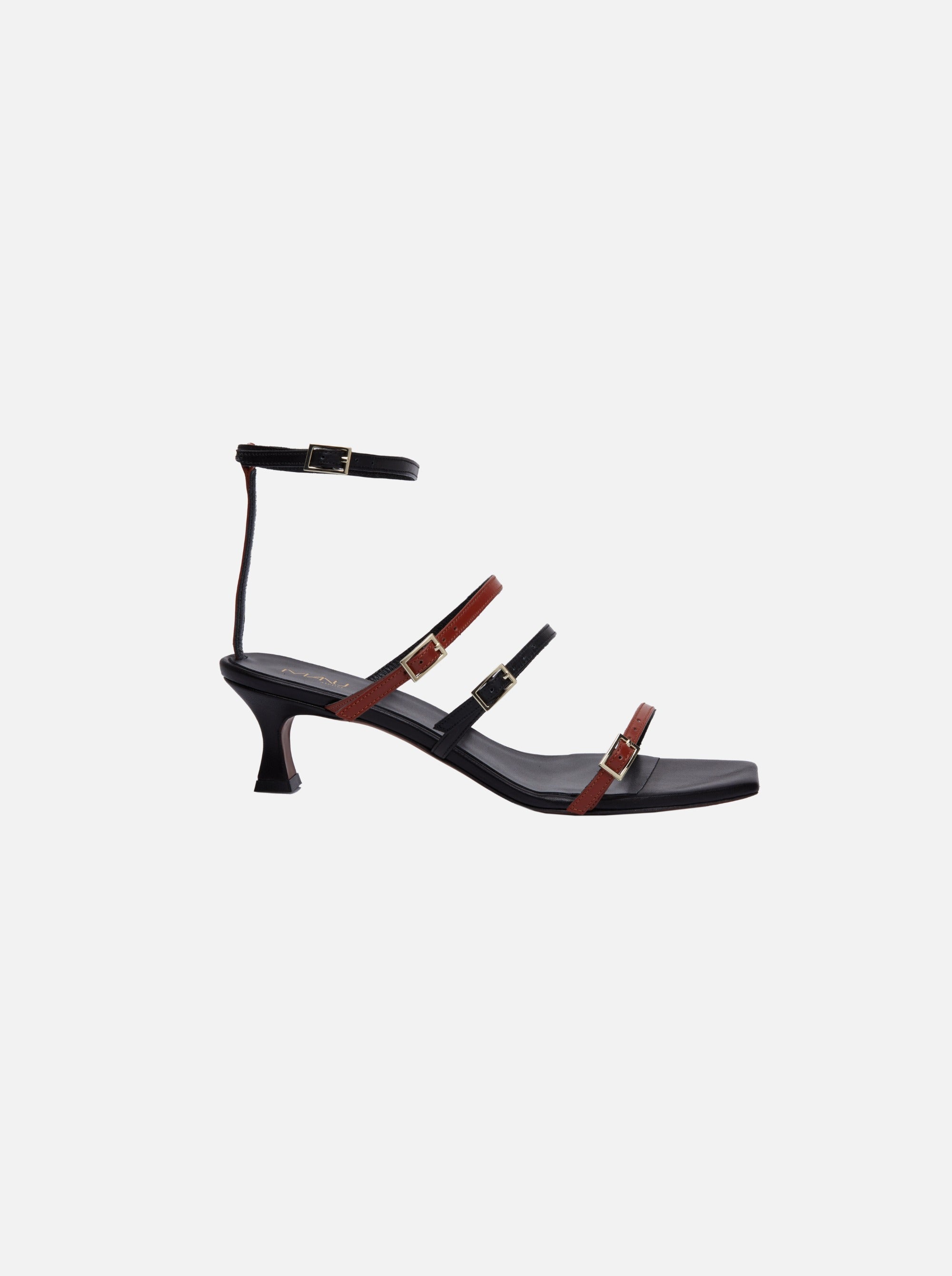 Naomi Sandals Red bole & Black Soft