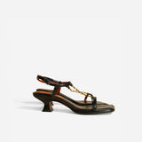 Butterfly T-strap Sandals Black Soft Side