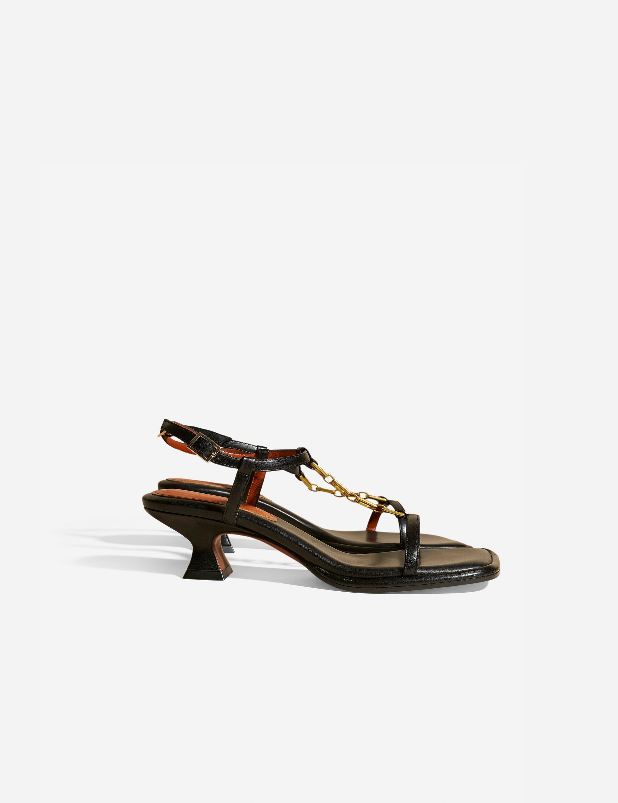 Butterfly T-strap Sandals Black Soft Side