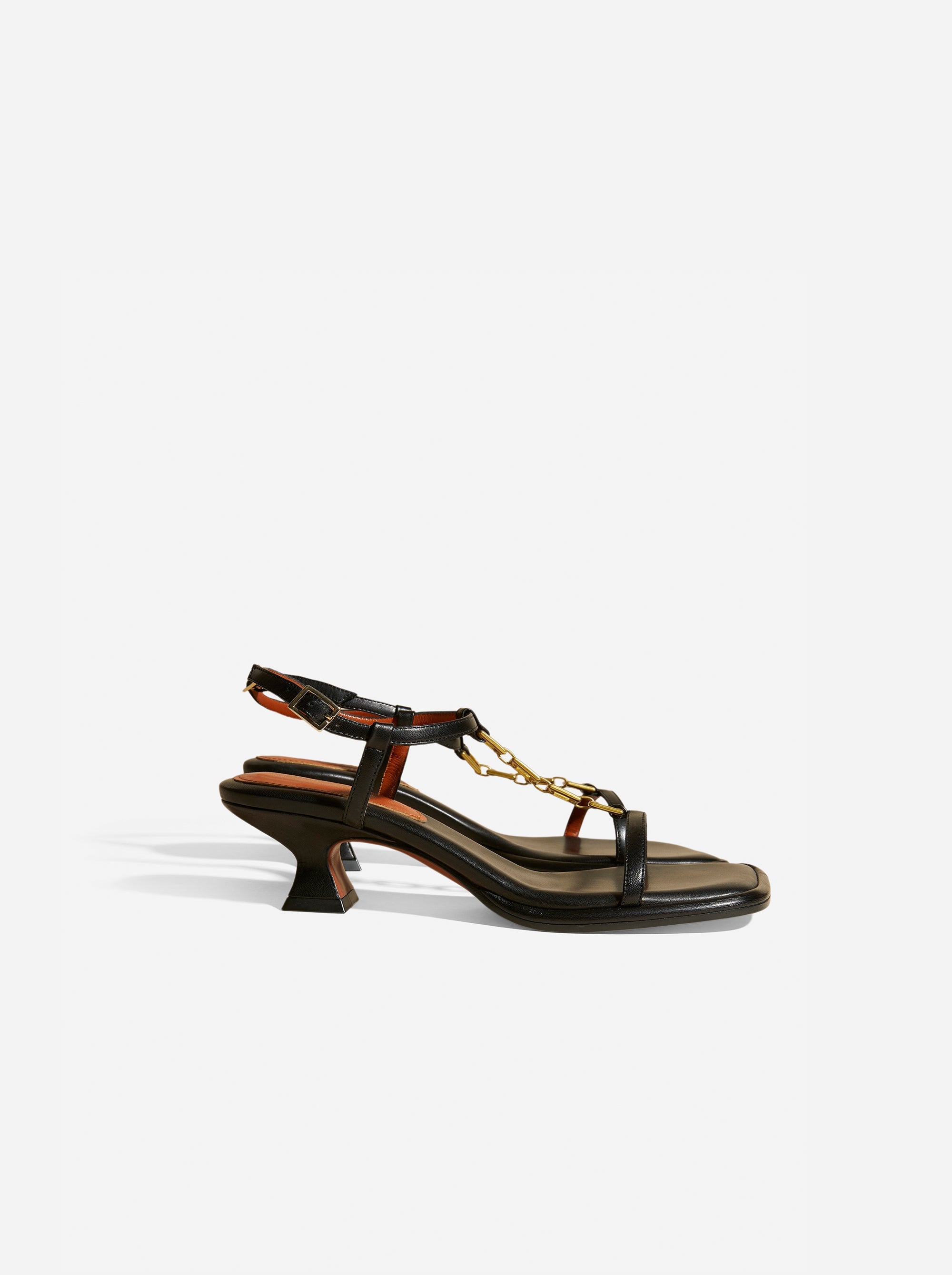 Butterfly T-strap Sandals Black Soft Side