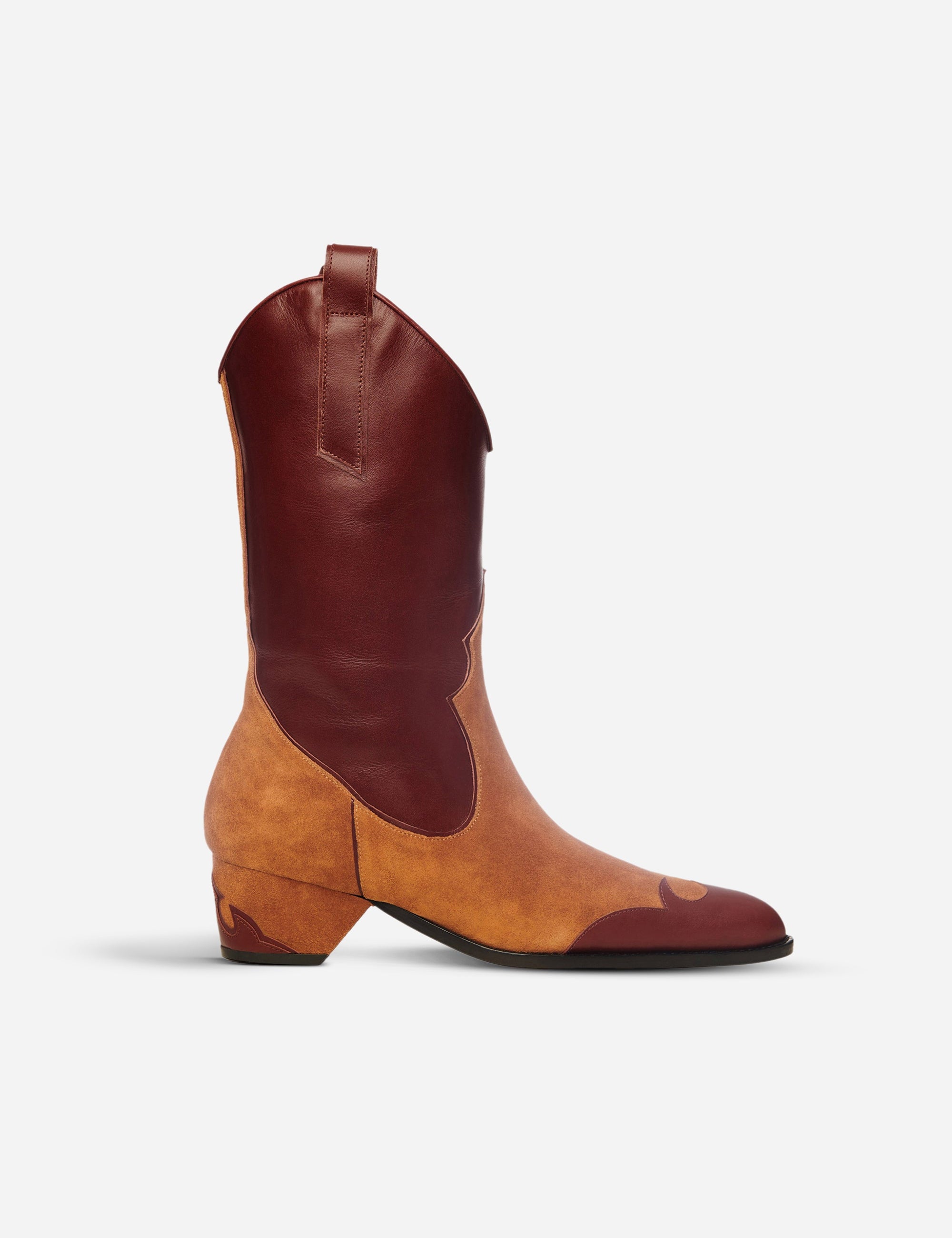 Deniz Boots Reddish Brown Soft & Chestnut Suede Side