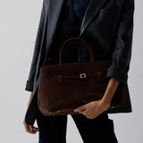 Le Cambon 35 Deep Brown Suede on model