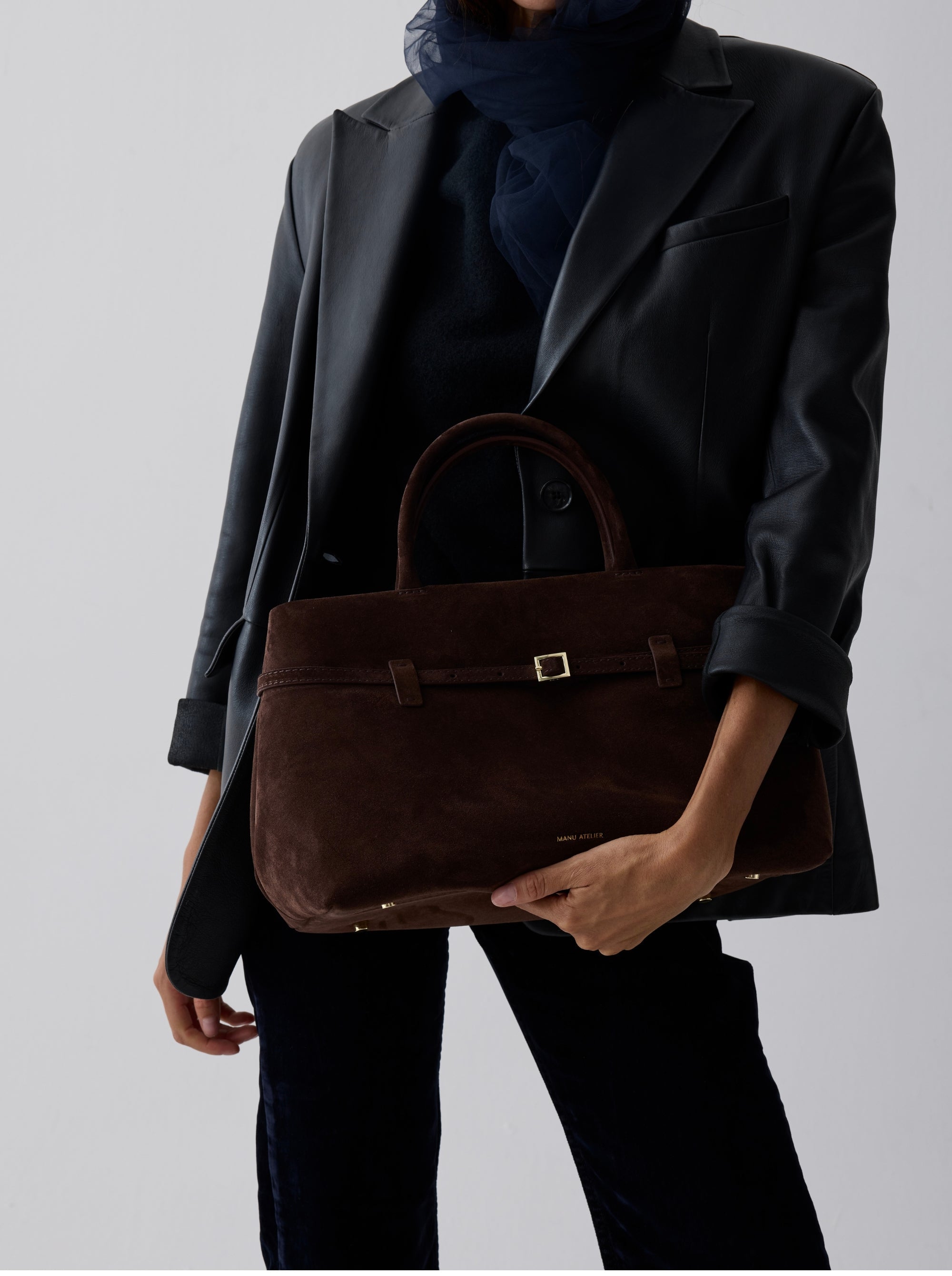 Le Cambon 35 Deep Brown Suede on model