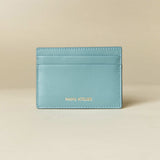 Manu Cardholder Stone Blue Gold Embossed Soft