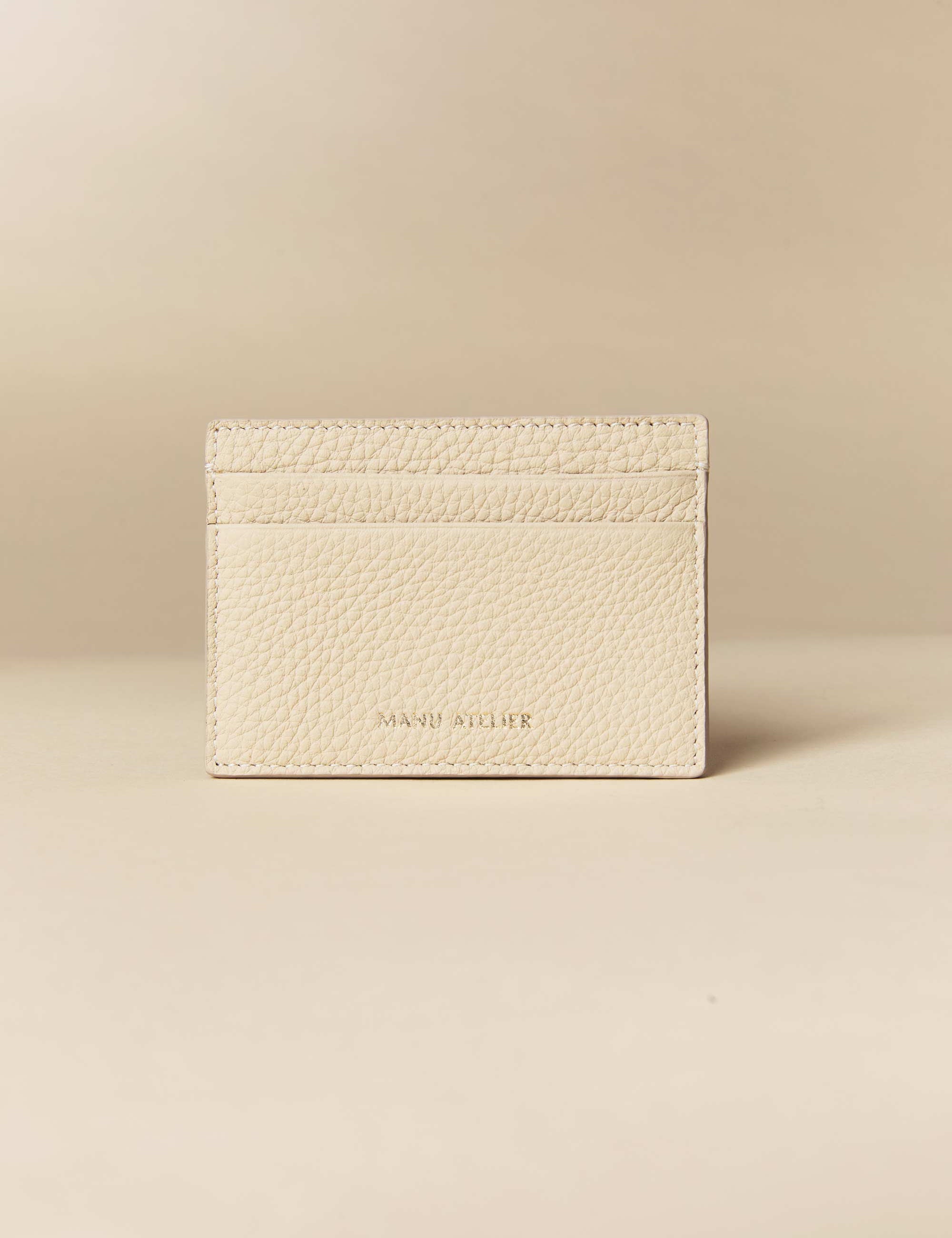 Manu Cardholder Vanilla Gold Embossed