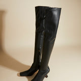 Over Knee High Duck Boots Black
