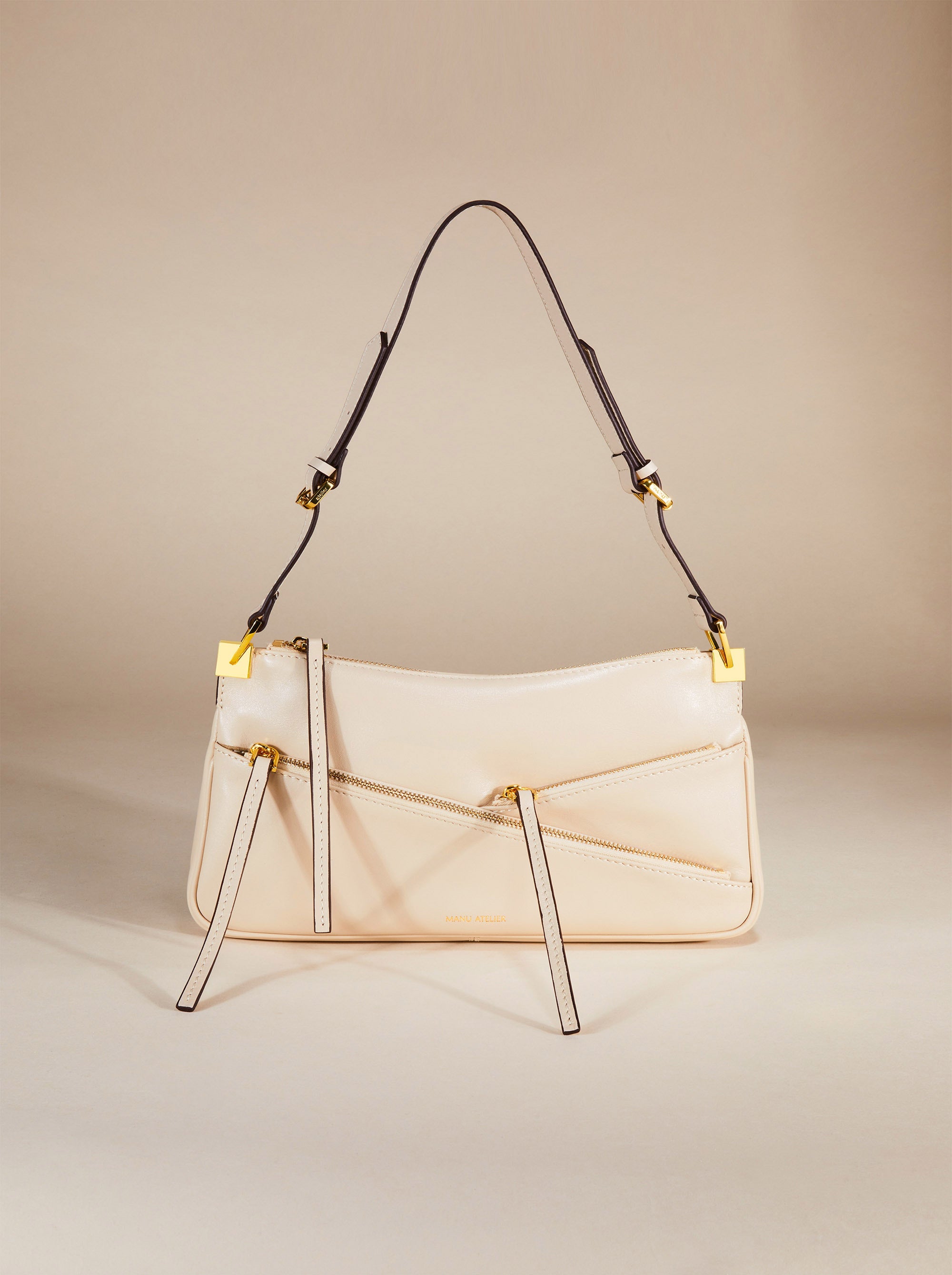 Three Zipped Baguette Ivory