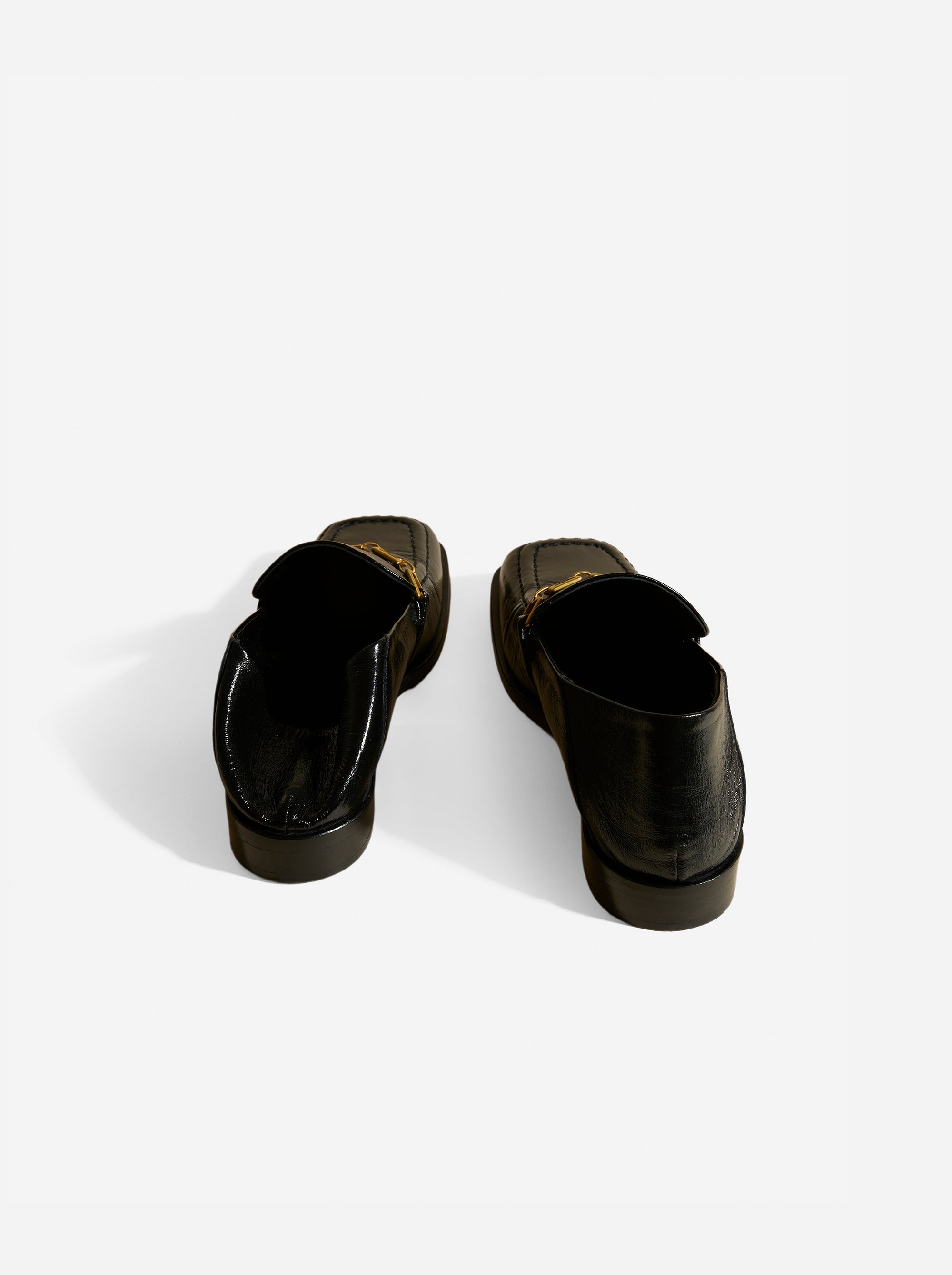 The Tap Loafers Black High Gloss Back