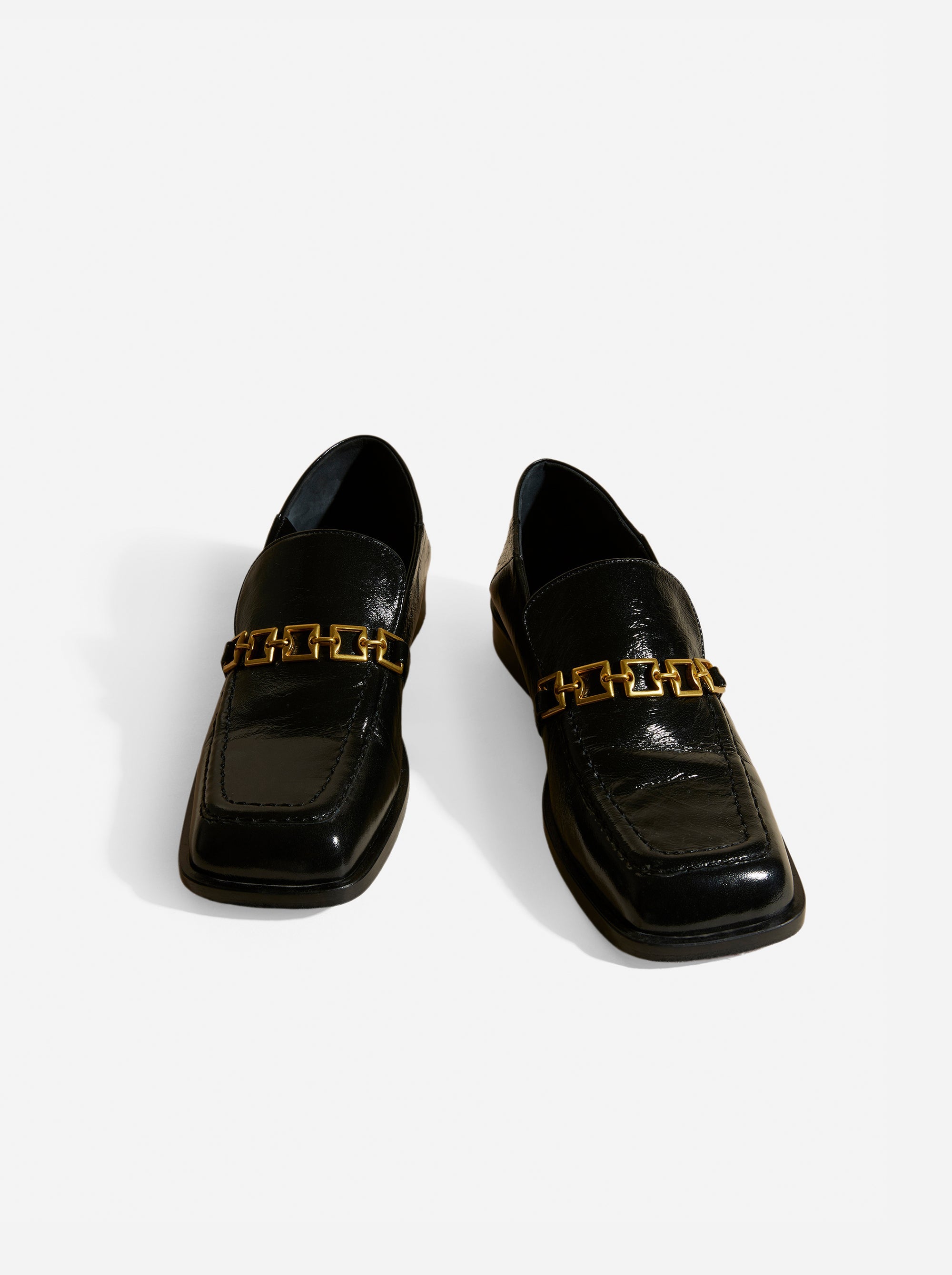The Tap Loafers Black High Gloss Front