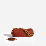 XX Mini Cylinder Soft Calf Leather Red bole Front