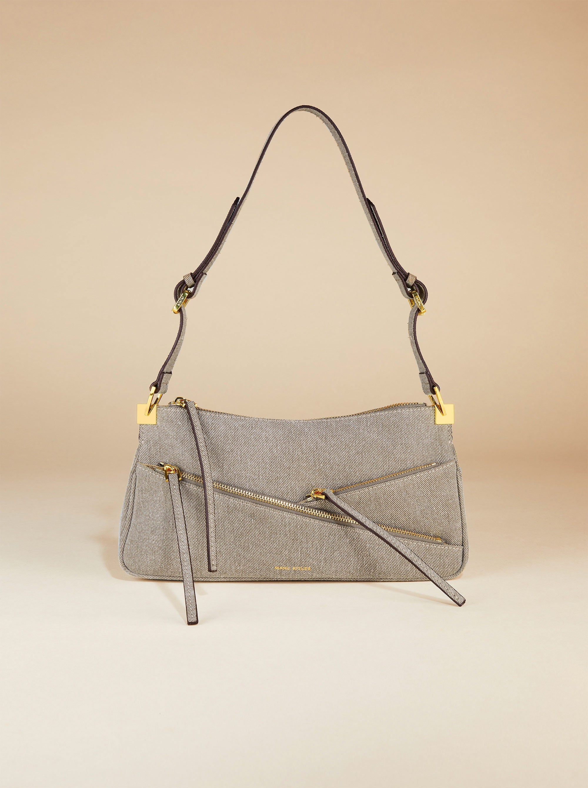 Three Zipped Gray Denim 